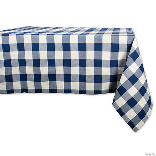 Navy Buffalo Check Tablecloth 52X52