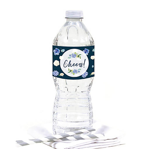 Navy Hydrangea Labels 20pk 2.5x8.5in