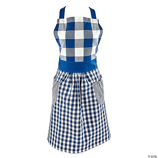 Navy/Off White Gingham Apron