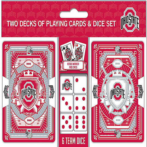 NCAA Ohio State Buckeyes 2-Pack Playing cards &amp; Dice set