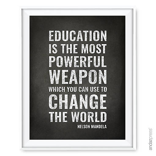 Nelson Mandela Teacher Quote, 1-Pack