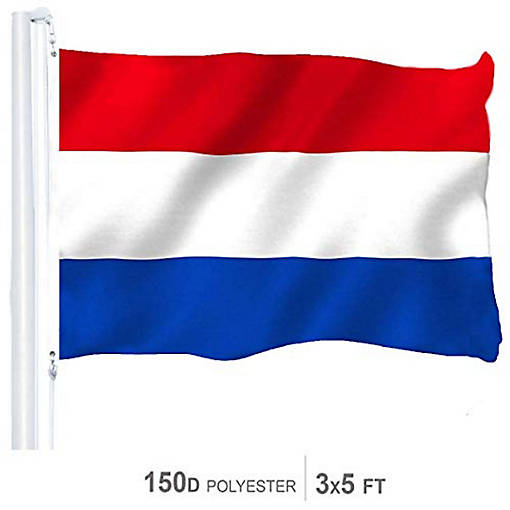 Netherlands Dutch Flag 150D Printed Polyester 3x5 Ft