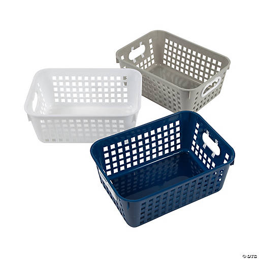 Neutral Classroom Storage Tall Baskets - 6 Pc.