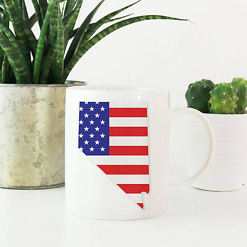 Nevada US Flag Ceramic Mug