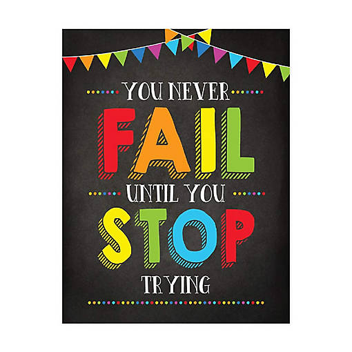 Never Fail Stop Trying 8.5x11in 1-Pack