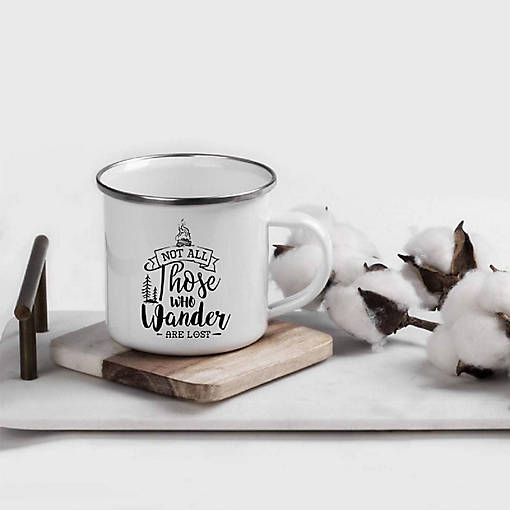 Never Stop Wonder Metal Camping Mug