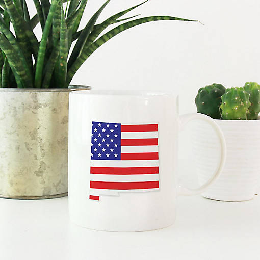 New Mexico US Flag Ceramic Mug