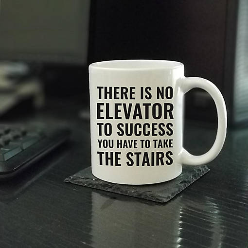 No Elevator Take Stairs ceramic mug