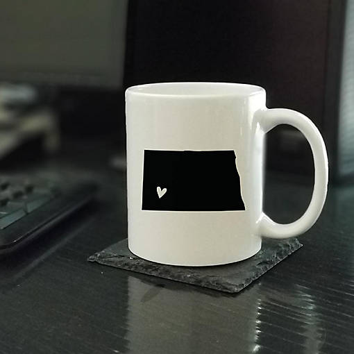 North Dakota State Heart Ceramic Mug