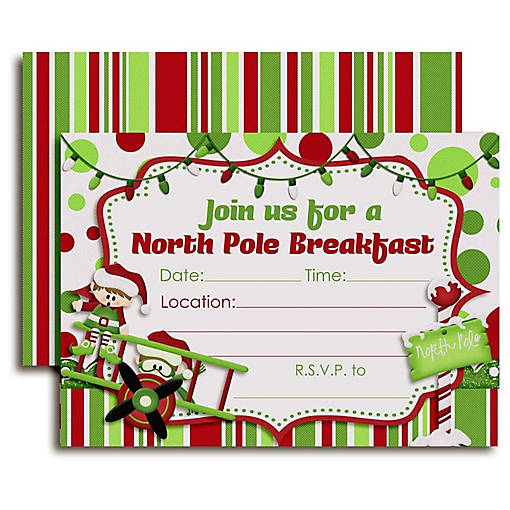 North Pole Breakfast Invitations 40pc. by AmandaCreation