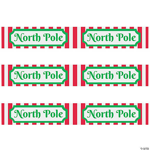 North Pole Christmas Caution Tape