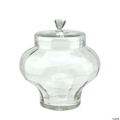 Northlight 14.5" Clear Segmented Glass Container with Lid