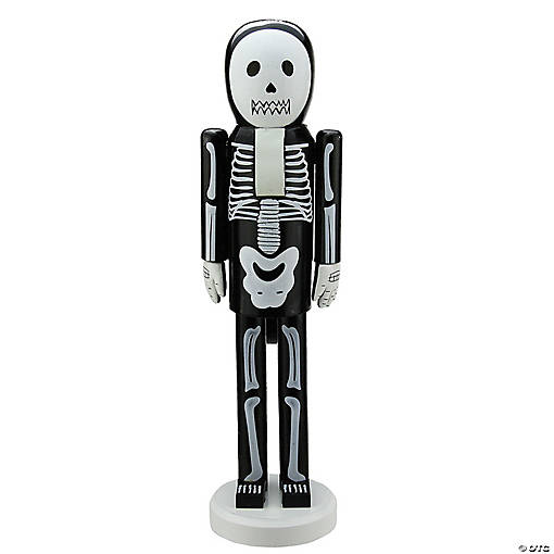 Northlight 14" Black and White Skeleton Halloween Nutcracker