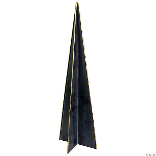 Northlight 15" Blue and Gold Triangular Christmas Tree Tabletop Decor