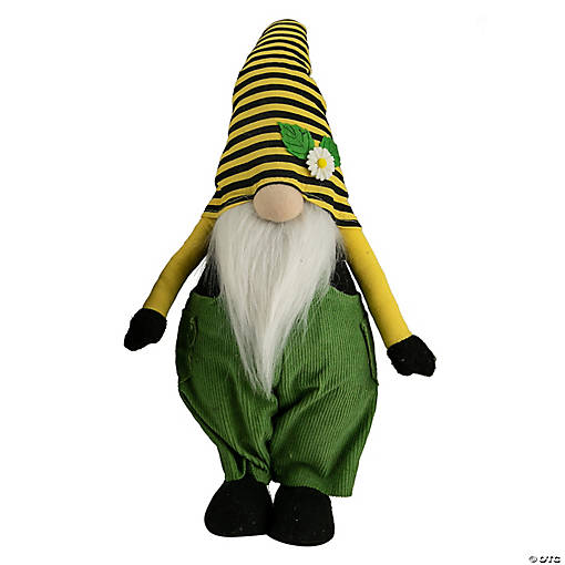 Northlight 19.75" boy bumblebee hat with daisy springtime gnome