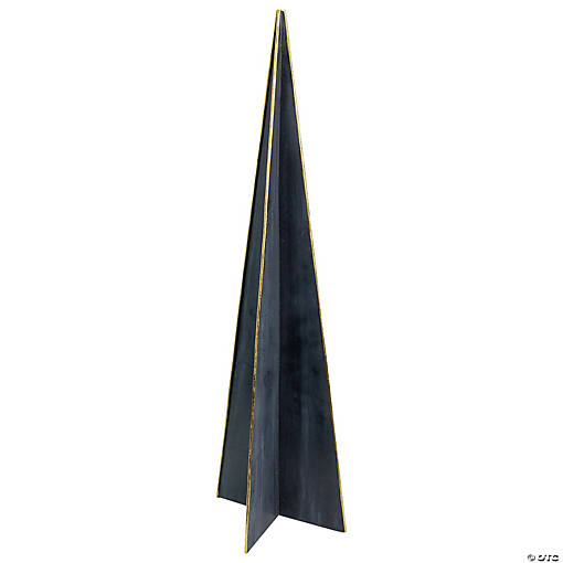 Northlight 20" Blue and Gold Triangular Christmas Tree Tabletop Decor