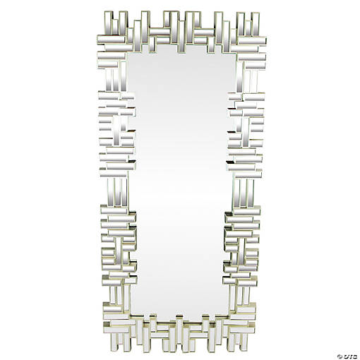 Northlight 47" Champagne Gold Rectangular Modern Home Wall Mirror