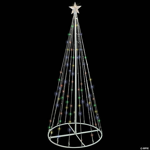 Northlight 6' LED Color Changing Multiple Function Outdoor Show Cone Tree