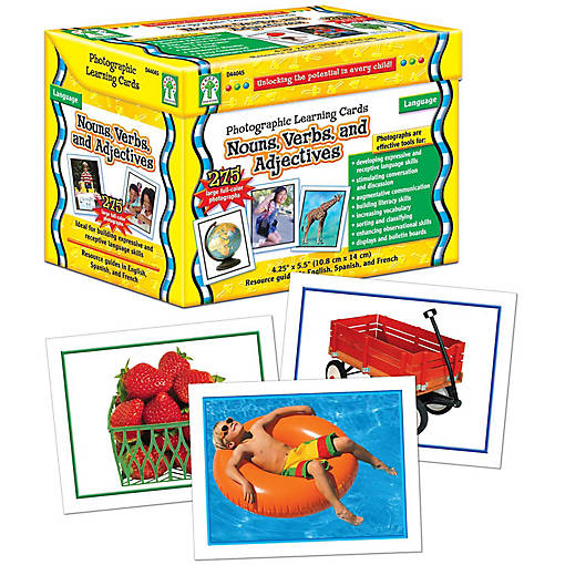 Nouns, Verbs and Adjectives Learning Cards