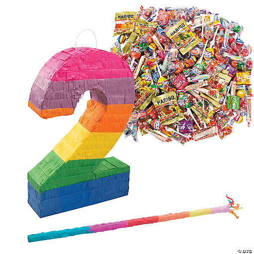 Number 2-Shaped Pi&amp;#241;ata Kit &amp;#8211; 208 Pc.