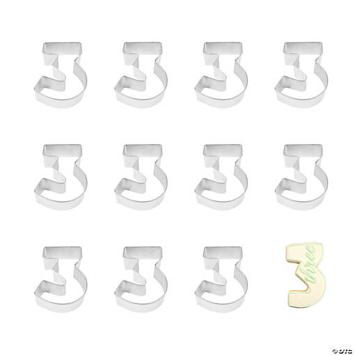 Number 3 Cookie Cutters