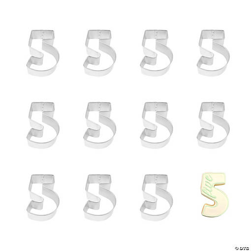 Number 5 Cookie Cutters