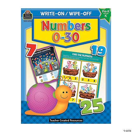 Numbers 0-30 Write-On Wipe-Off Book