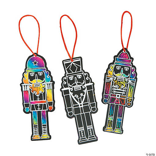 Nutcracker Magic Color Scratch Ornaments - 24 Pc.