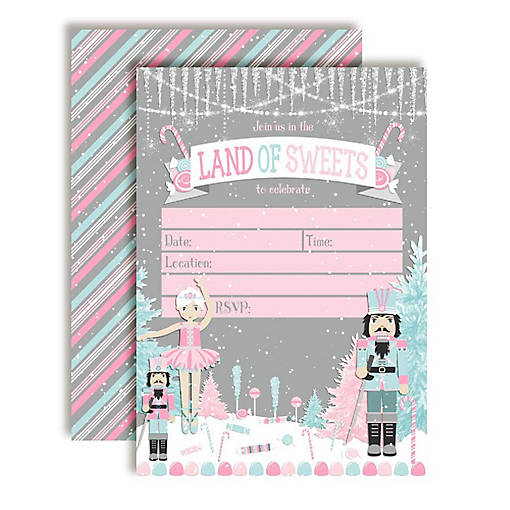Nutcracker Sweets Birthday Invitations 40pcs. by AmandaCreation