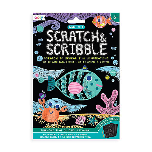 OOLY Mini Scratch &amp; Scribble Art Kit: Friendly Fish