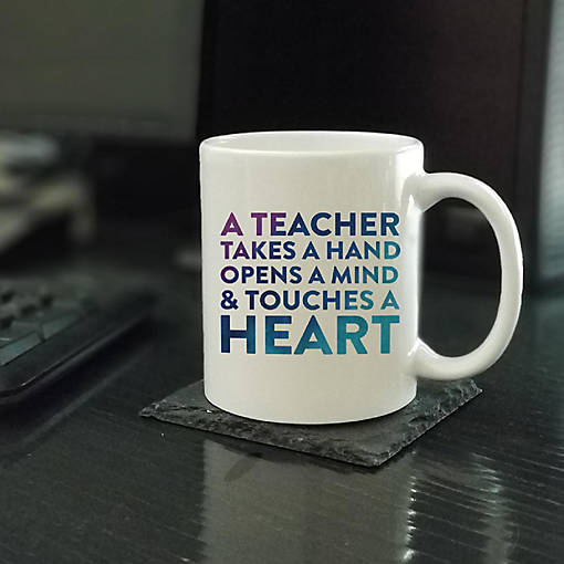 Opens Mind Touches Heart Ceramic Mug