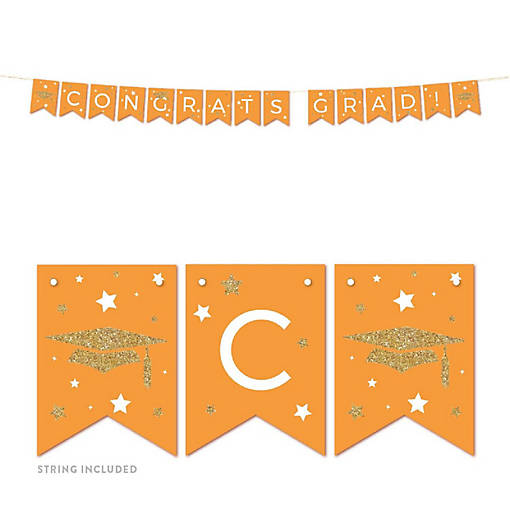 Orange Gold Congrats Grad 5ft