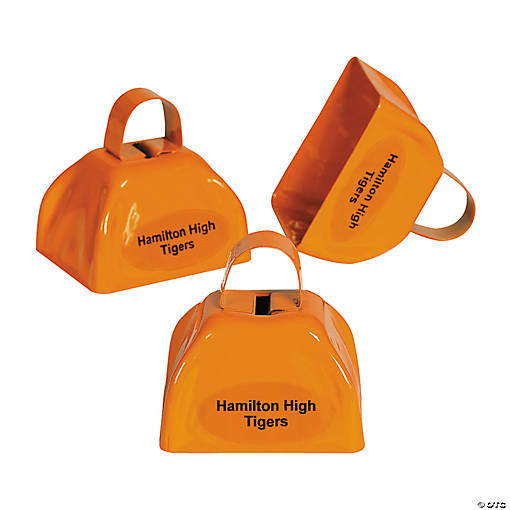 Orange Personalized Cowbells - 12 Pc.
