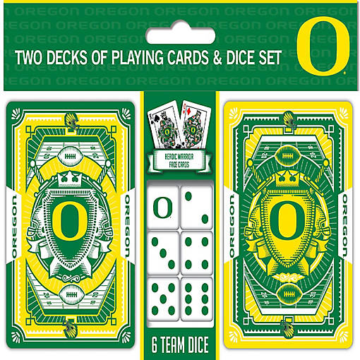Oregon Ducks - 2-Pack Playing Cards &amp; Dice Set