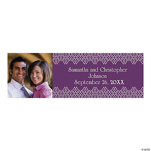 Ornate Pattern Wedding Photo Custom Banner