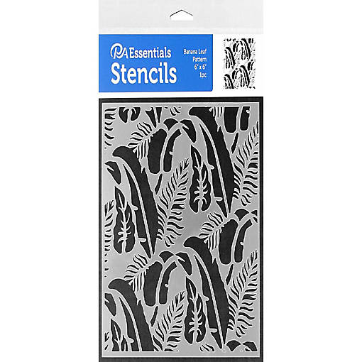 PA Ess Stencil 6x6 Banana Leaf Pattern