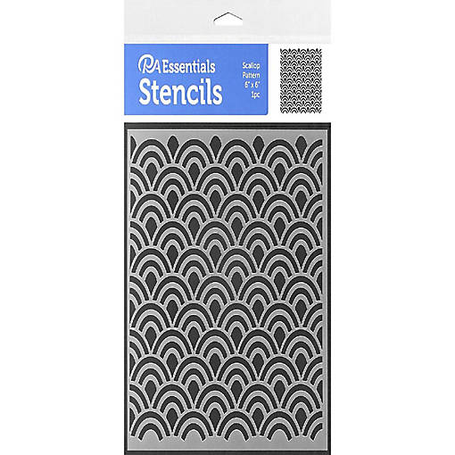 PA Ess Stencil 6x6 Scallop Pattern