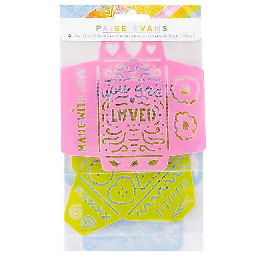 Paige Evans Garden Shoppe Mini Envelope Stencils-3/Pkg