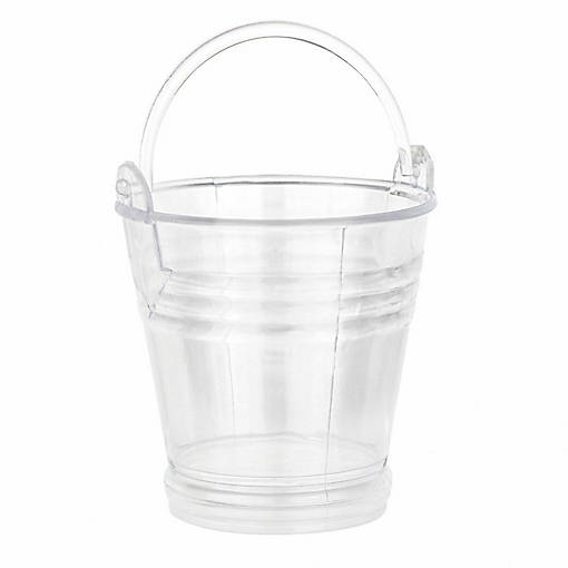 Pail Shaped Acrylic Candy Boxes 24 Pack 2.16"X2.5"