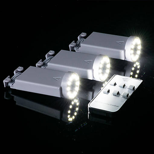 PaperLanternStore Fantado MoonBright BULK COMBO 12 LED Multi-function Remote Controlled Battery Powered Lights for Lanterns, Cool White