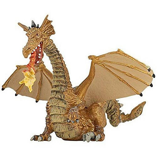 Papo Gold Dragon with  Flame
