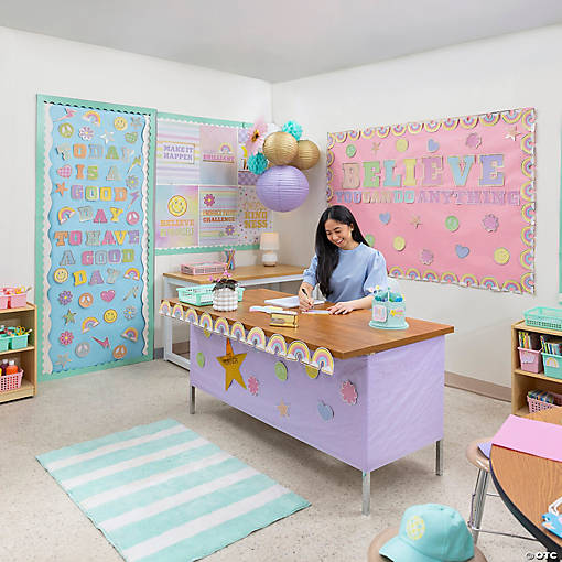 Pastel Rainbow Classroom Decorating Kit - 20 Pc.