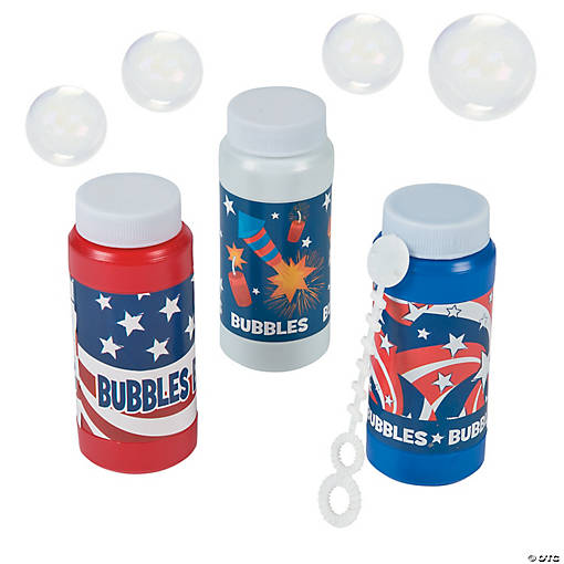 Patriotic Bubble Bottles - 12 Pc.