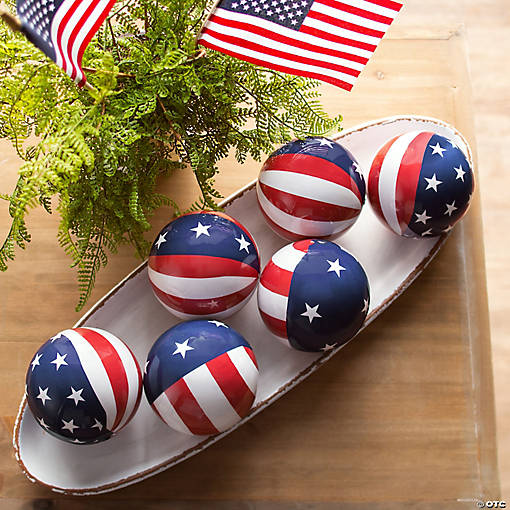 Patriotic Decorative Orbs
