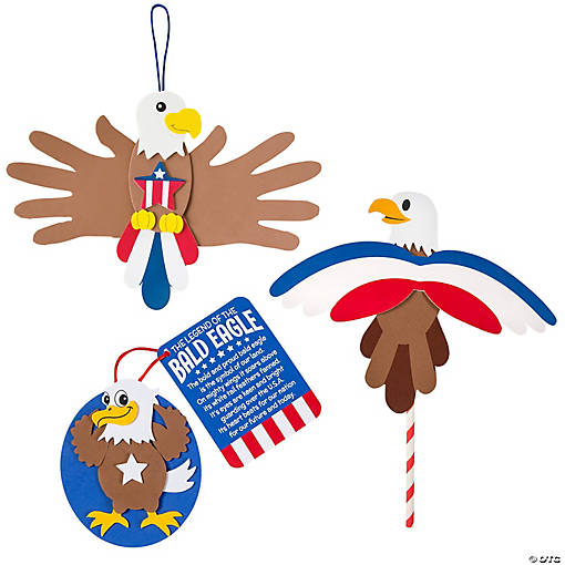 Patriotic Eagle Craft Kit Assortment - Makes 36