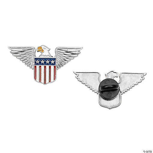 Patriotic Eagle Pins - 12 Pc.