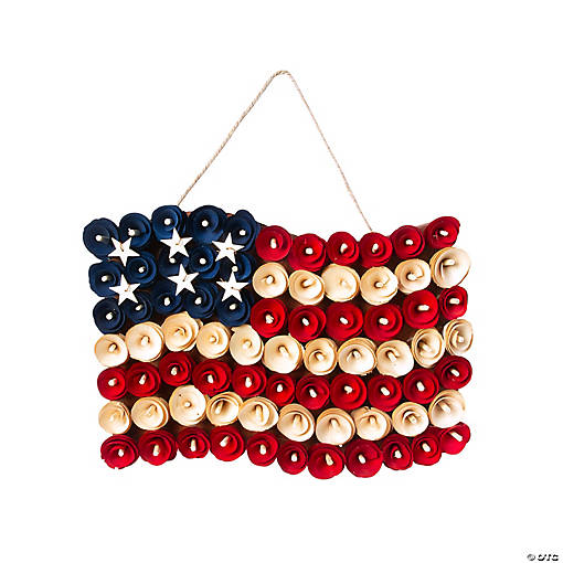 Patriotic Flag-Shaped Wreath 