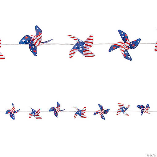 Patriotic Pinwheel String Lights