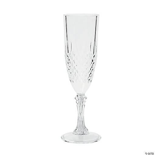 Patterned Plastic Champagne Flutes - 12 Ct.