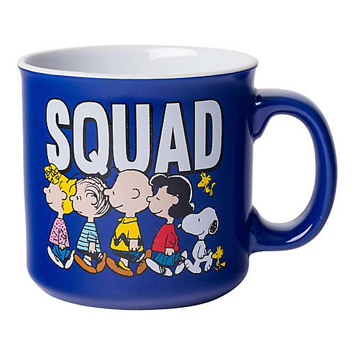 Peanuts Characters "Squad" Ceramic Camper Mug  Holds 20 Ounces